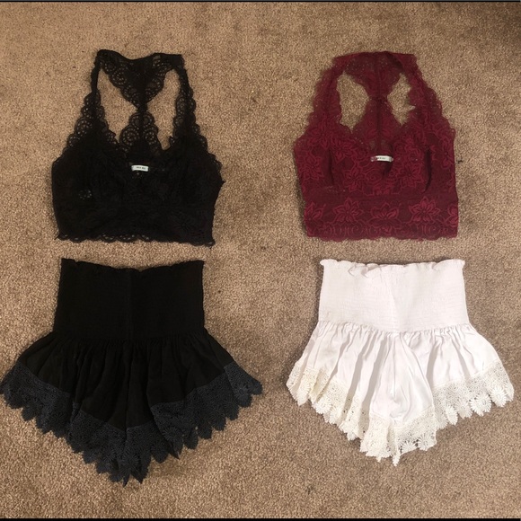 Custom Two-Piece Bralette & Floral Short Set - Picture 1 of 10